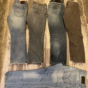 Men's Blue and Gray Jeans Collection